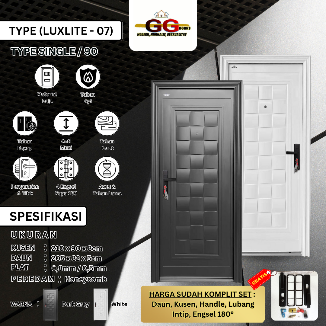 Luxlite 07 Single Dark Grey 210